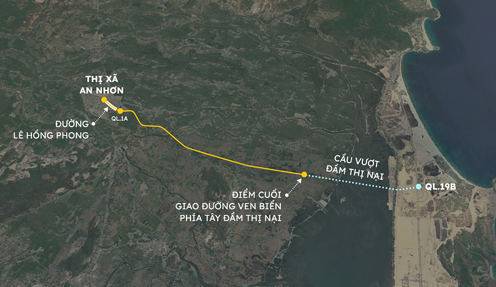 Khởi công đường 1.000 tỷ đồng nối quốc lộ 1 với đầm Thị Nại